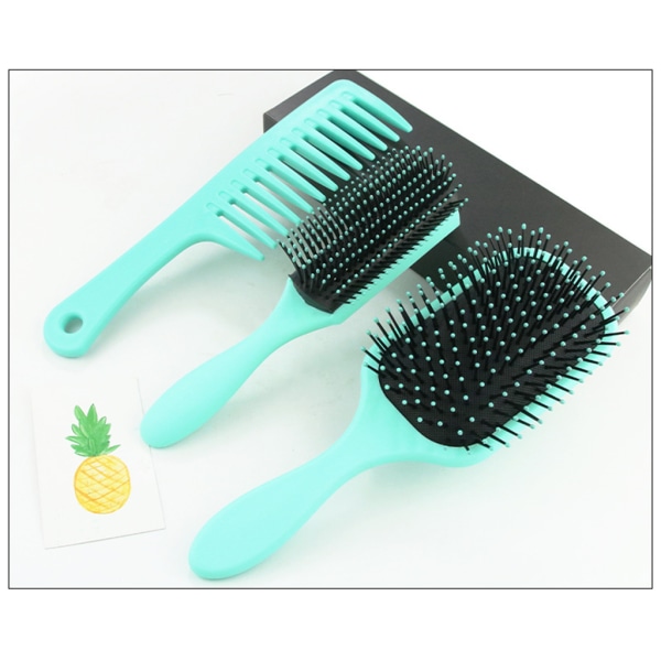 3st antistatisk kam som löser hårborste hårborste för hårbottenmassage kammar stylingverktyg Green