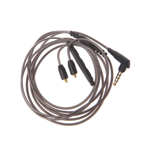 Ljudkabel för Shure SE215 SE425 UE900 hörlurssladd med mikrofon och volymkontroll Hörlursanslutning