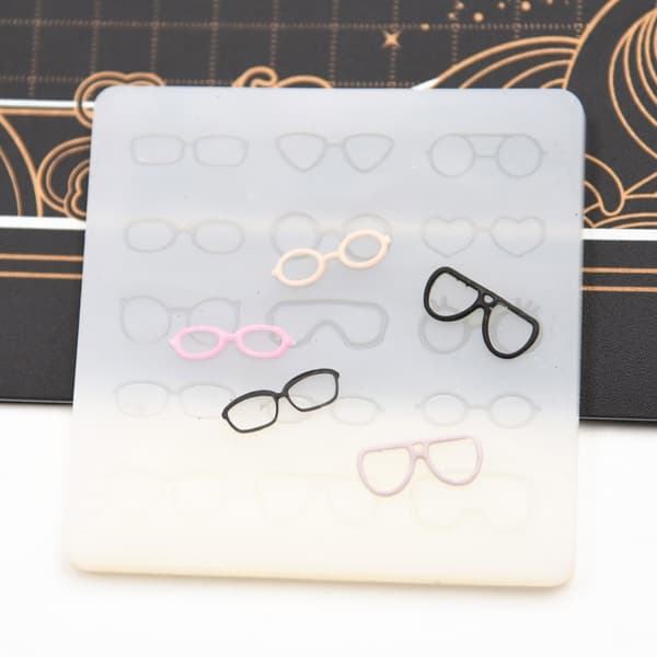 DIY Keramik Ler Dukke Ansigt Brille Ramme Silikoneform Holdbare Harpiksforme