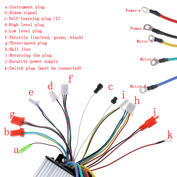 48-72V 1500W 4 I 1 E-cykel Scooter Børsteløs Intelligent Dual Modes Controller