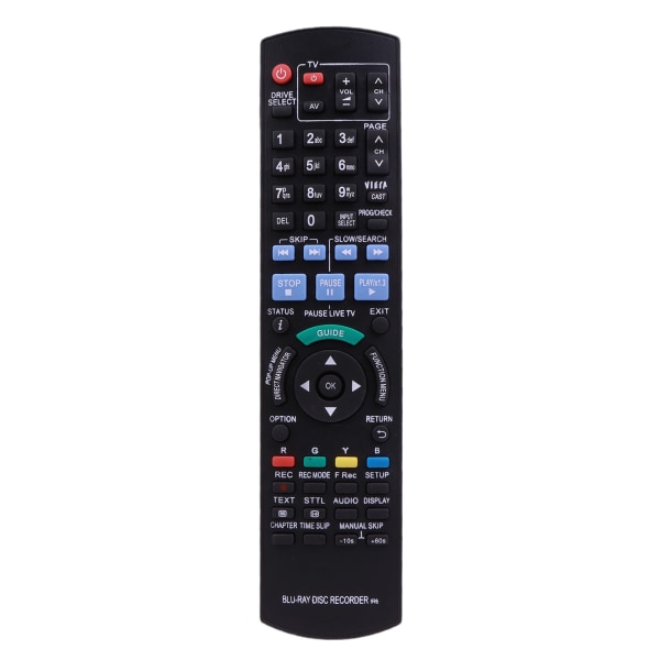 Blu-Ray Disc Player Erstatningsfjernkontroll Kompatibel for Panasonic DMR-XW380 N2QAYB000475 DMR-BW880 DMR-BW780 DMR-XW480