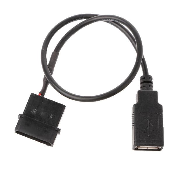 30cm PC Sisäinen 5V 2-Pin IDE Molex USB 2.0 Type A Naaras Virtasovitin Kaapeli