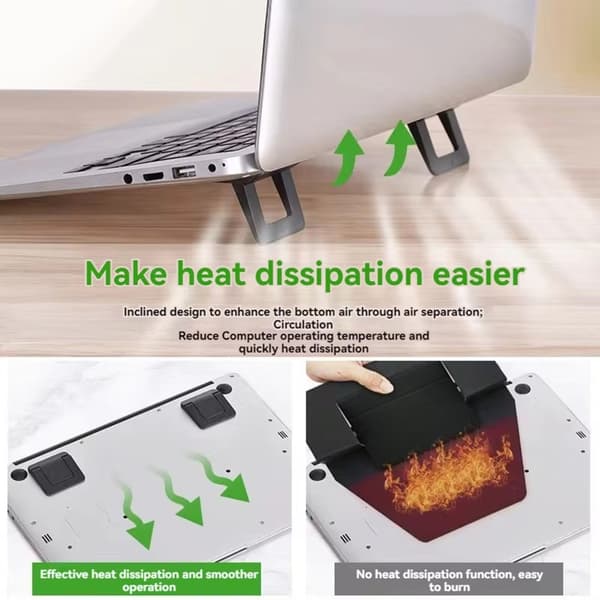 2 st Bärbart Laptopställ Vikbart Stödbas Notebookställ Fäste