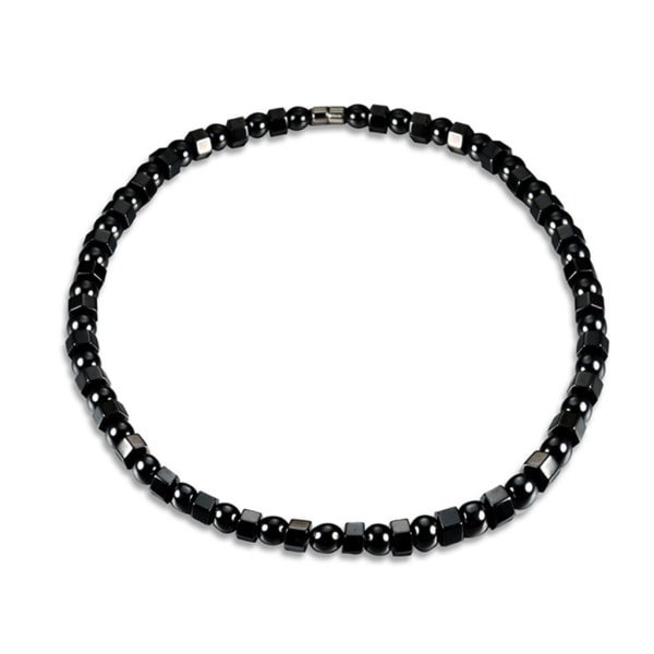 Utsökt svart hematithalsband Healing Magnetic Therapy Halsband Smycken Present smärtlindring för nackeartrit axel