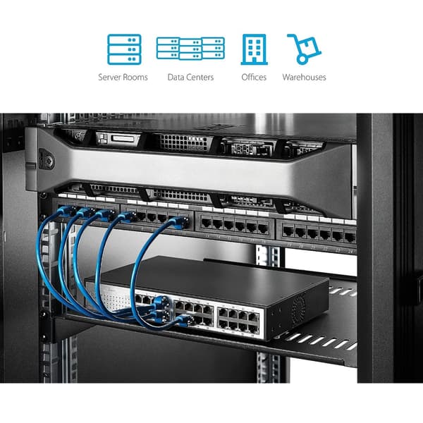 1U Server Rack Hylla Universal Ventilerad Låda för 19\" Utrustningsrack & Skåp