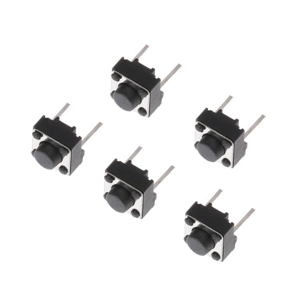 100 st 6x6x5mm 2 Pin Micro Momentary Push Button Taktil Switch