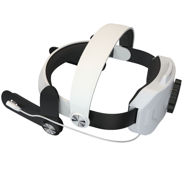 Justerbar huvudrem för 3 VR-spel Förbättra komfort och stabilitet Pannband med inbyggt 6000mAh batteri bättre passform Pure white