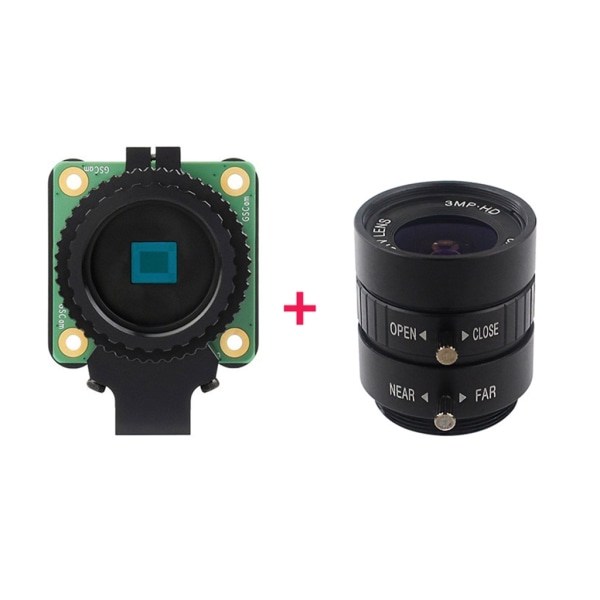 Højhastigheds 1.6MP Kameramodul Understøtter C/CS Mount Objektiver til Raspberry Pi RPI Global Shutter Kameramodul