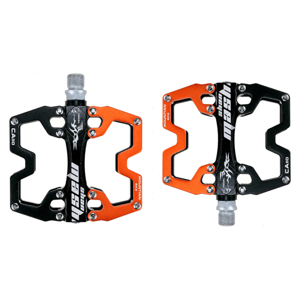 Cykelpedaler MTB BMX förseglade lager aluminiumlegering Road Mountain Clamps Ultralätta pedaldelar Orange