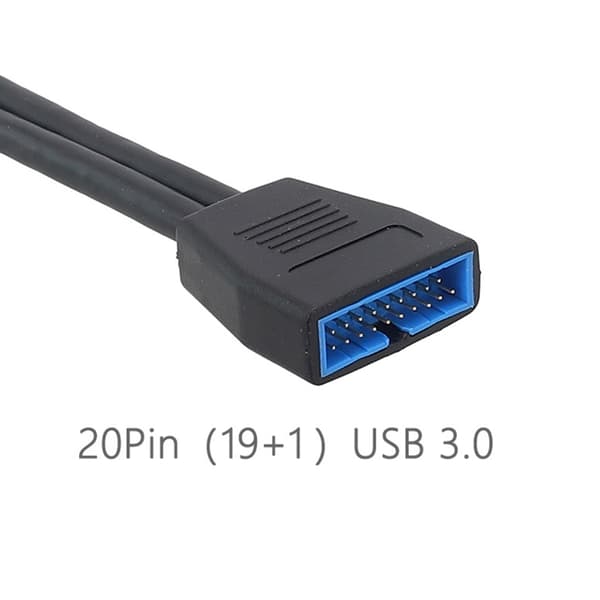 19-pinners USB-header USB3.0 1 til 2 splitter intern USB-forlengelseskabel
