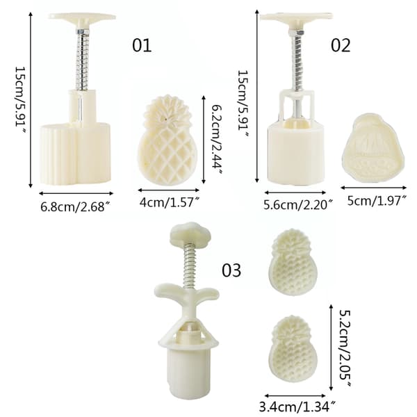Dessertformar i plast Ananas/Blomform Dessertstämpel Dessertformar 25g
