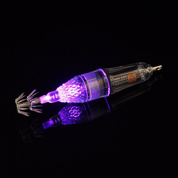 LED Ljus Undervatten Dubbellager Paraply Squid Lure Lampa Fiske Jigging Krok Colorful 17cm