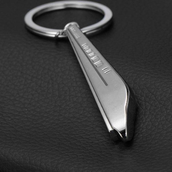 Silver Metal Keyfob 3D Bil Loktåg för Head Nyckelring Nyckelring för Key Ch