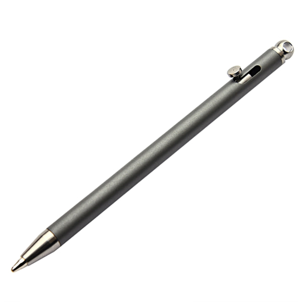 Mini Titaniumpenna Portabel EDC-Gadget Verktyg Utomhusutrustning Penna Signaturpenna Nyckelring Kulspetspenna för Vandring Camping