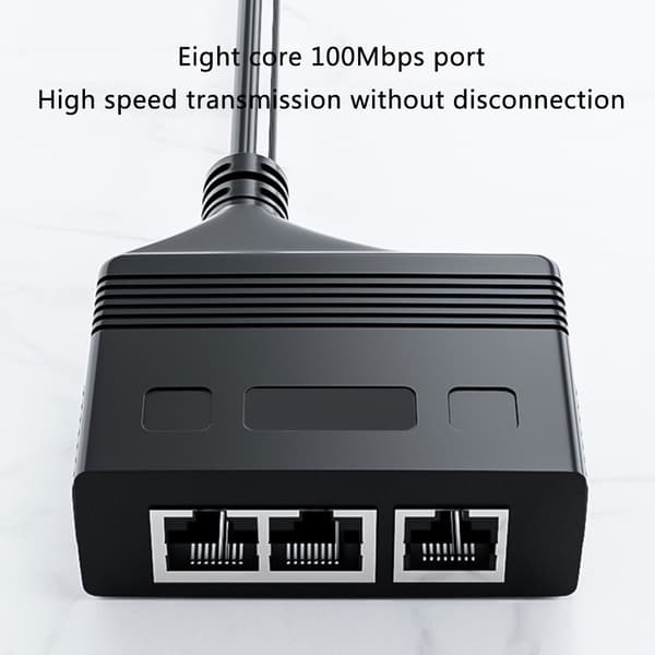 1 ind 2/3/4 ud Ethernet Splitter til effektiv netværksdeling med USB-strøm 100Mbps USB to dual port