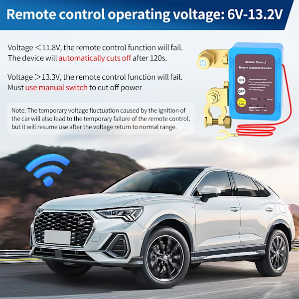 12V 240A Automatisk Strömbrytare Fjärrbatterifrånkopplingsbrytare