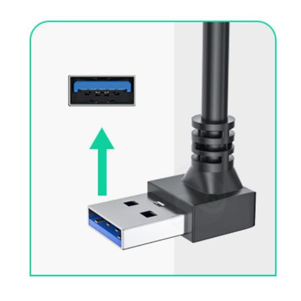 USB 3.0 förlängningskabel hane till hona förlängningssladd Hög dataöverföring med switch för PC-dator USB -lampfläkt 2m