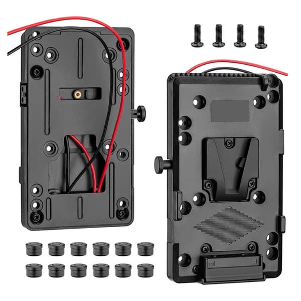 Alloy V Mount Batteriplade Adapter til Camcorder LED Videolys Kamera Sæt