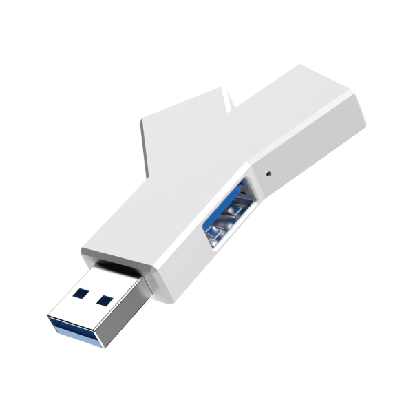 Bärbar USB3.0Hub Expansion Vit USB/Type-c 3.0 Y-formade hubb Stöder 3x5TB hårddiskar USB3.0+2.0HUB USB