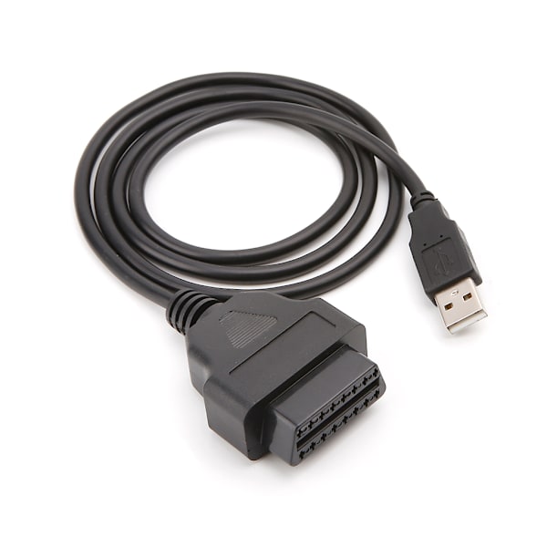 16-pin OBD2 til USB-port oplader adapter kabel stik diagnostisk værktøj