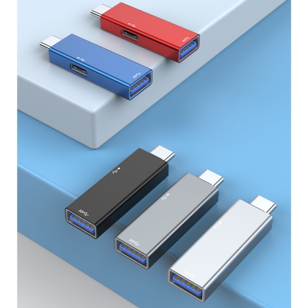 USB C Adapter USB C till USB Höghastighetsdataöverföring USB-C till USB 3.0 USB C Honadapter för Notebook Typ C-enheter Red