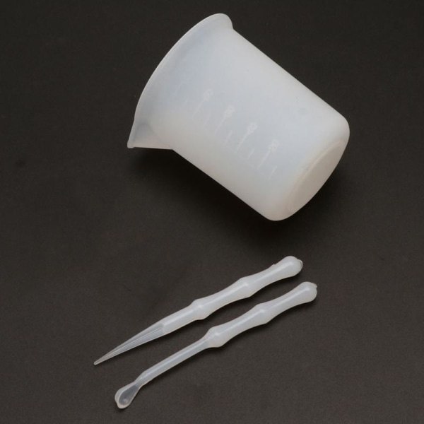 4 st Återanvändbara tvättbara silikonhartsblandningar Mätning Delade koppar Verktygssats Sticks Sked UV Epoxiharts Smyckesverktyg