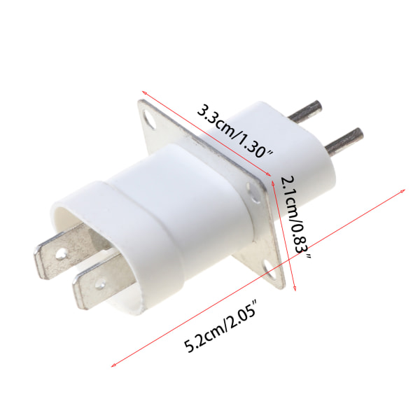 Hem Elektronisk Mikrovågsugn Magnetron Filament 4 Pin Socket Converter Vit