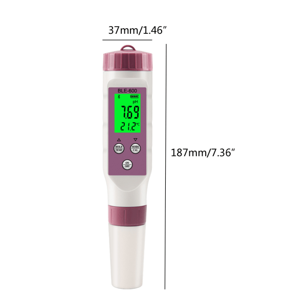 PH-mätare 7-i-1 PH/TDS/EC/ORP/S.G/Salthalt/tempmätare Hög noggrannhet vattenkvalitetstestare 0 °C-60 °C/32 °F-140 °F