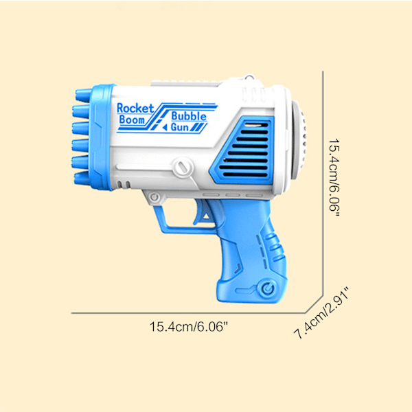 Raketformad bubbelpistol med 32 hål för småbarn, nyhet för sommarlek på gården Pink