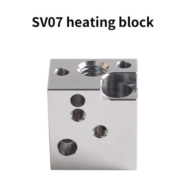 3D Printer Hotend Varmeblok Kompatibel med SV07 Ekstruder Printermodeller