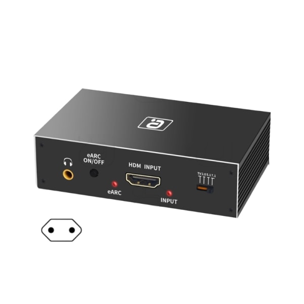 8k HDMI2.0b Audio Extractor Audio Switcher eARC Splitter 7.1CH DSTHD AUX Koaxial Optisk DAC-avkodningCEC HDCP EU