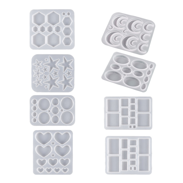 Epoxy Silikoneform Ørering Vedhæng 3D Støbeform DIY Håndværk Smykkefremstilling Tilbehør Nøglering Vedhæng Støbeform