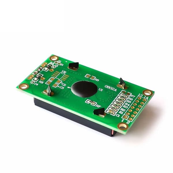 0802 LCD-skärm 8x2 tecken blågrön LED för elektroniska system green screen