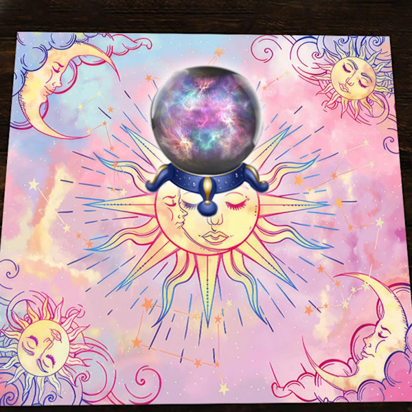 Praktisk Tarot-duk Bordsduk Bordsöverdrag för Matsal Kök Dekor 75x75cm
