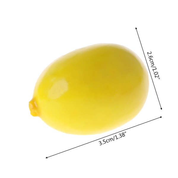 20st verklighetstrogna simulering konstgjord citron Fake Fruit Disply Hem Party Decor