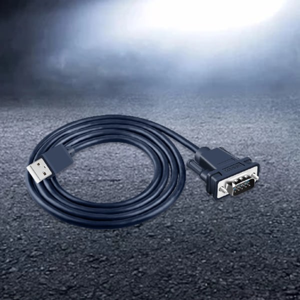 USB till RS232 seriell adapter USB 2.0 till hane DB9 seriell kabel för Windows 10, 8, 7, Vista, XP, 2000, Linux och för Mac OS