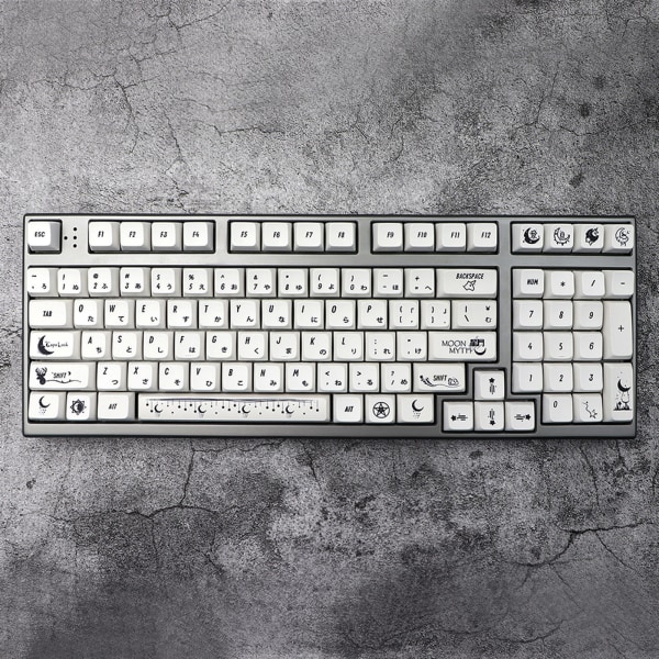 138 tangenter PBT Keycaps MDA Profile DYE-SUB Custom Moon Myth Keycaps Set för mekaniskt tangentbord 60/61/64/68/78/84/87/104 English