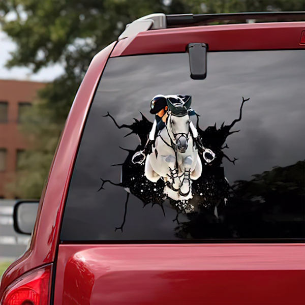 Animal Häst Spegel Väggdekaler för Kreativa Vattentäta Dekaler Modelleringstillbehör för Lastbilsfönster Dörr Glasdekoration