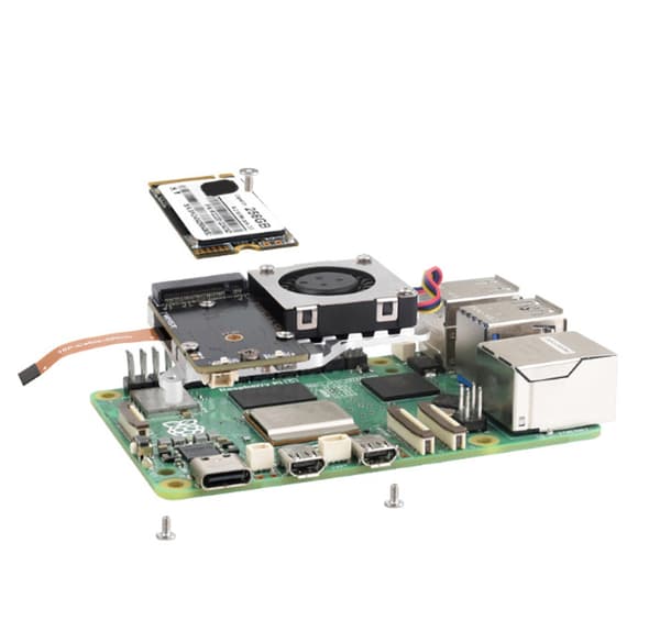 PCIe til M.2 Udvidelseskort med SSD Køleventilator Support til Raspberry Pi 5