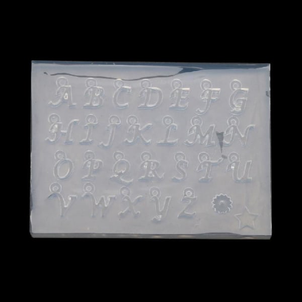 DIY 26 Small Size Engelska bokstäver Form Alfabetshänge UV-harts Silikonform Form Nail Art Hantverk