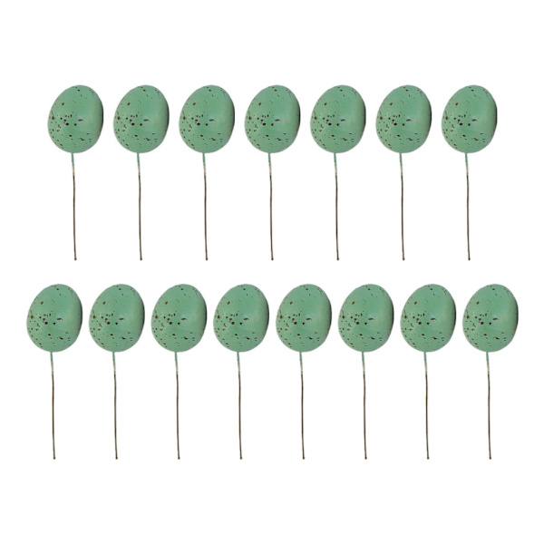 20 st påskskumägg DIY-fest Dekorativt hantverk Konstprydnadstillbehör för påsklov Nyårsfestdekoration Green 32MM