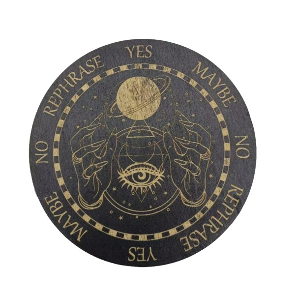 Pyöreä heilurilauta Puinen ennustuslauta Divinaatio Metafyysinen viestilauta noituuteen Wiccan alttaritarvikkeet-setti