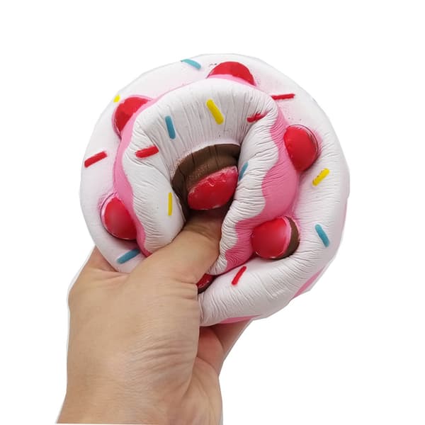 Jordbærkake sensorisk klemmeleke elastisk tøybar stressball for barn