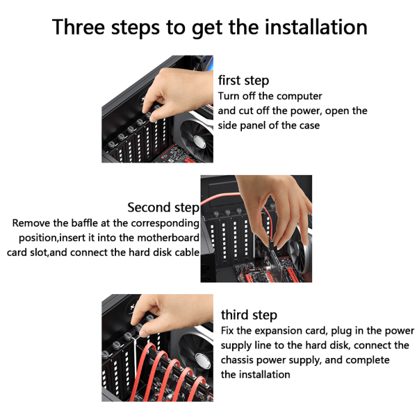 5 portar SATA 6Gbps PCI för Express Controller Card PCI-E till SATA III Adapter/Konverter PCIe Riser Expansion Adapter Boar