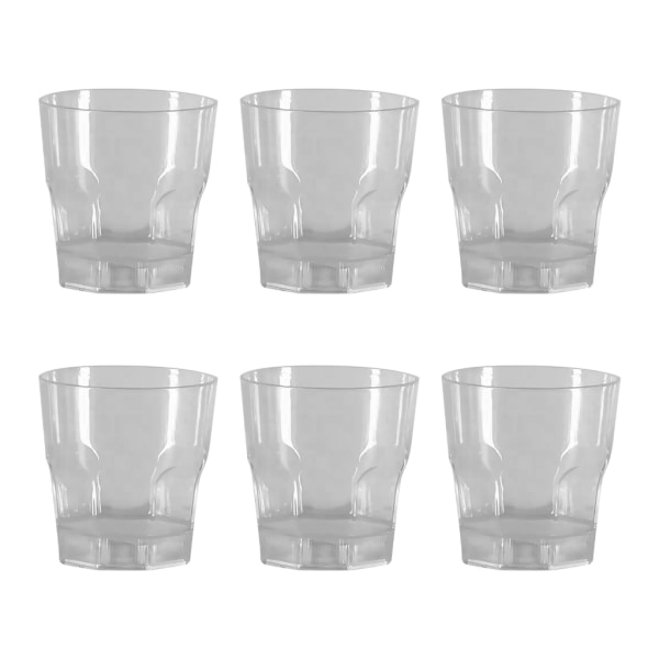 6ST Blinkande drickskoppar Plastmaterial Vattenkoppar Transparenta glas Klara glödande cocktailkoppar för festbar