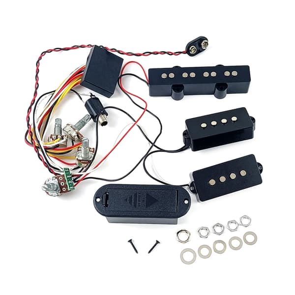 Elektrisk gitarforsterkerkrets med 3-bånds equalizer EQ forforsterkerkrets