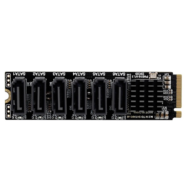 M2 M-EKY PCIE 3.0 till Sata 6G 6-portars Expansion Nas-Synology Hårddisk Expansion