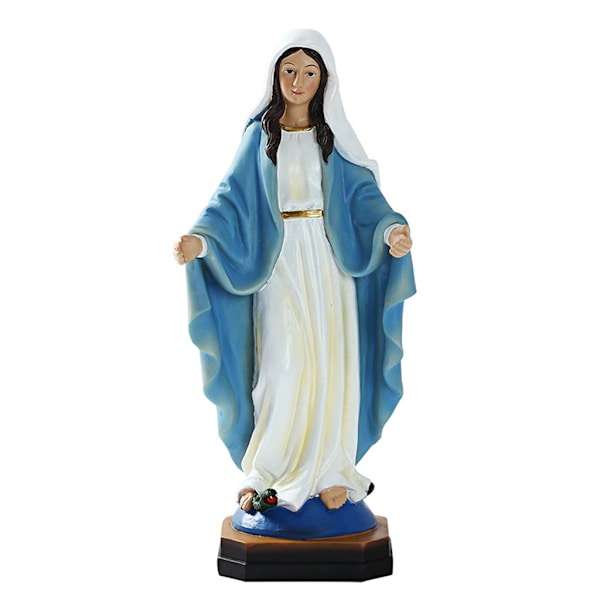 23 cm Religiøs Generøs Jomfru Maria Statue Den Velsignede Mor av Den Ubesmittede Unnfangelse Hjem Madonna Figur Ornament