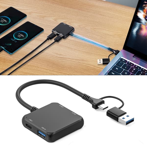 USB-keskitin 4 in 1 USB C -keskitin USB C - 2xUSB2.0+1xUSB3.0+1xType C -keskitinsovitin