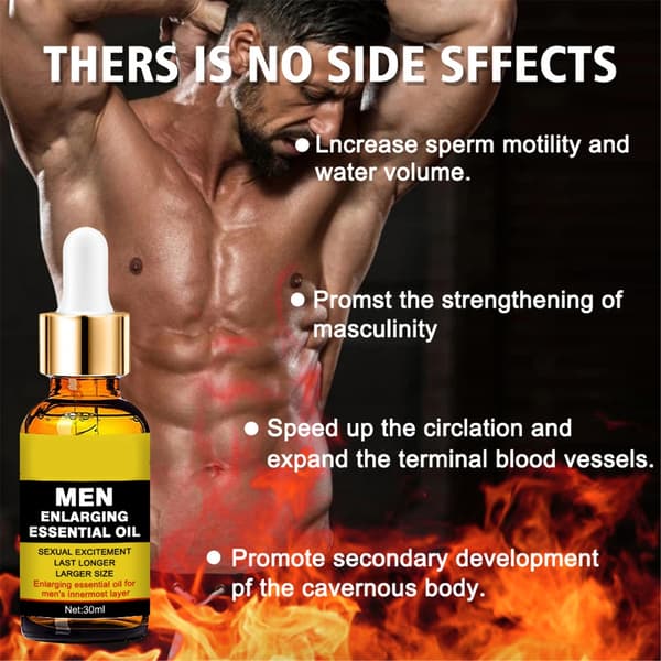 30 ml olje for penisvekst, ereksjonsolje for menn